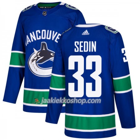 Miehille NHL Vancouver Canucks Pelipaita Henrik Sedin 33 Adidas 2017-2018 Sininen Authentic